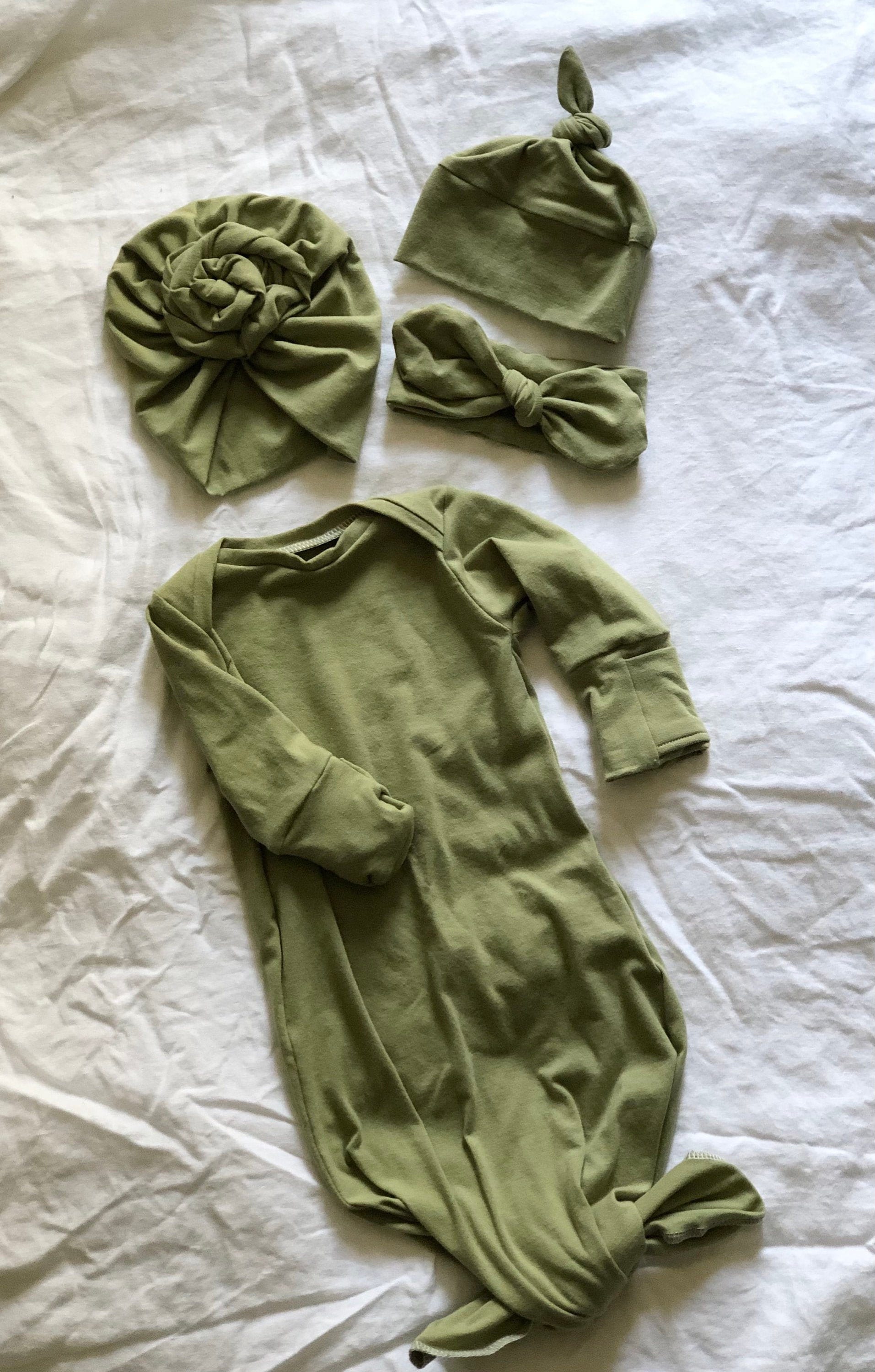 Sage Green Sleep Gown Set/baby Girl Sleep Gown/ Baby Boy Sleep Etsy