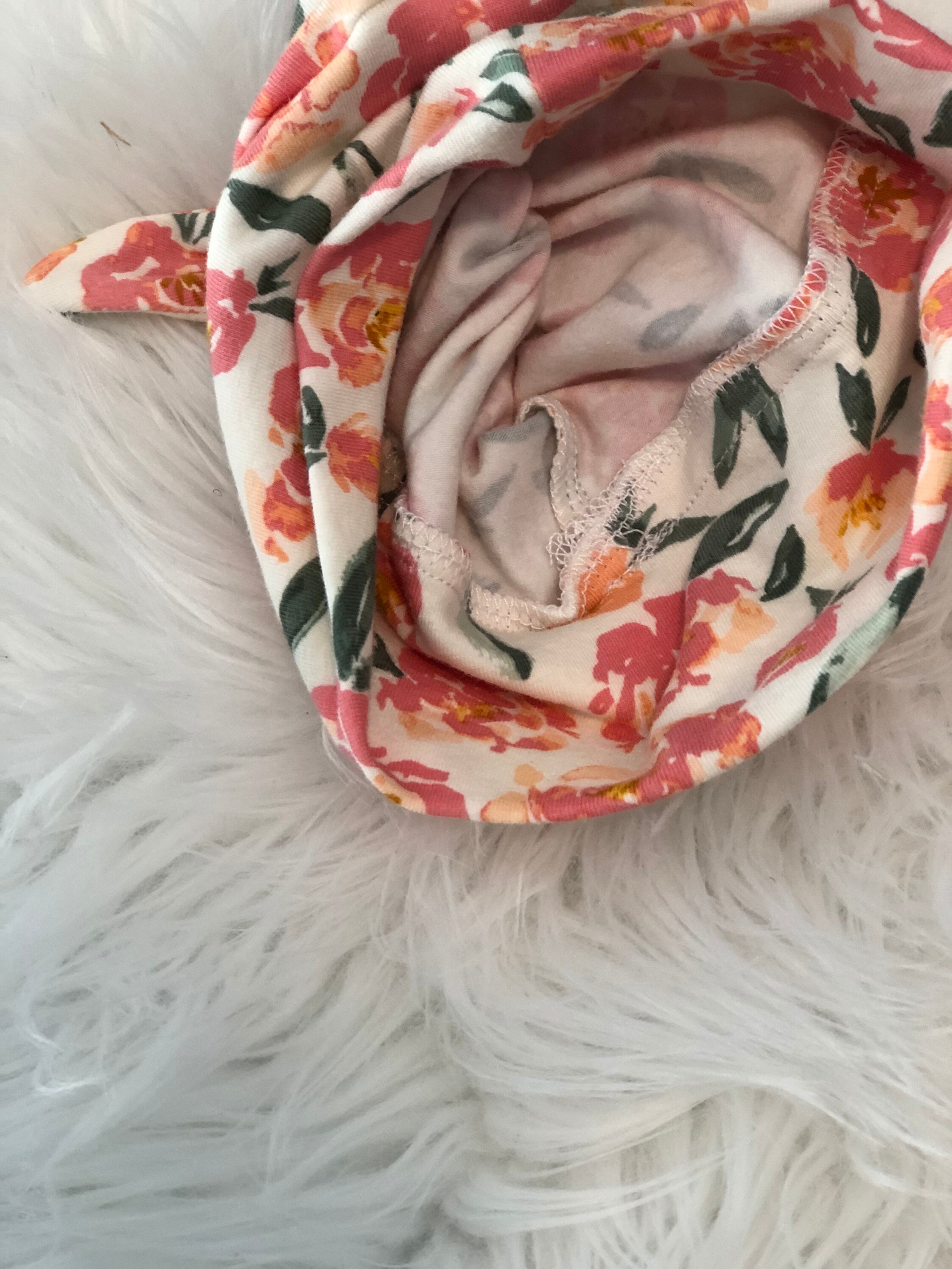 Floral Pink and Mint Knit Swaddle Set/Pink Swaddle Set/Baby Etsy