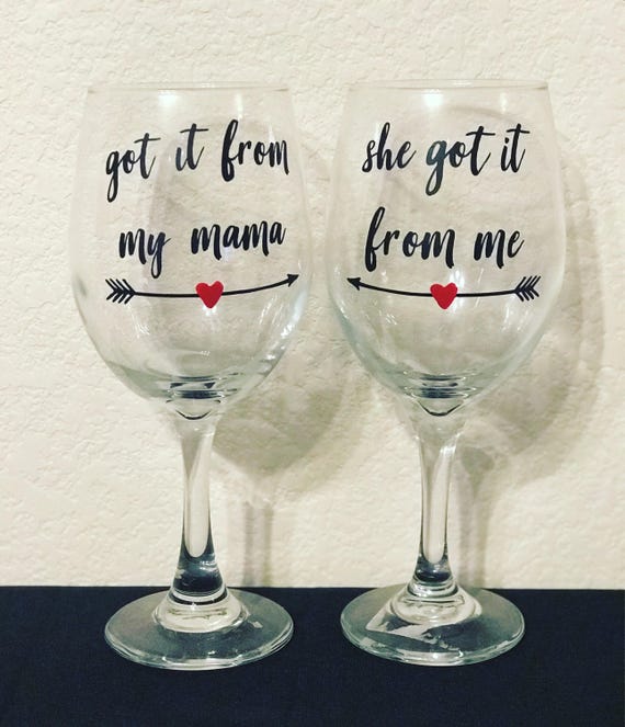 mother daughter wine glasses