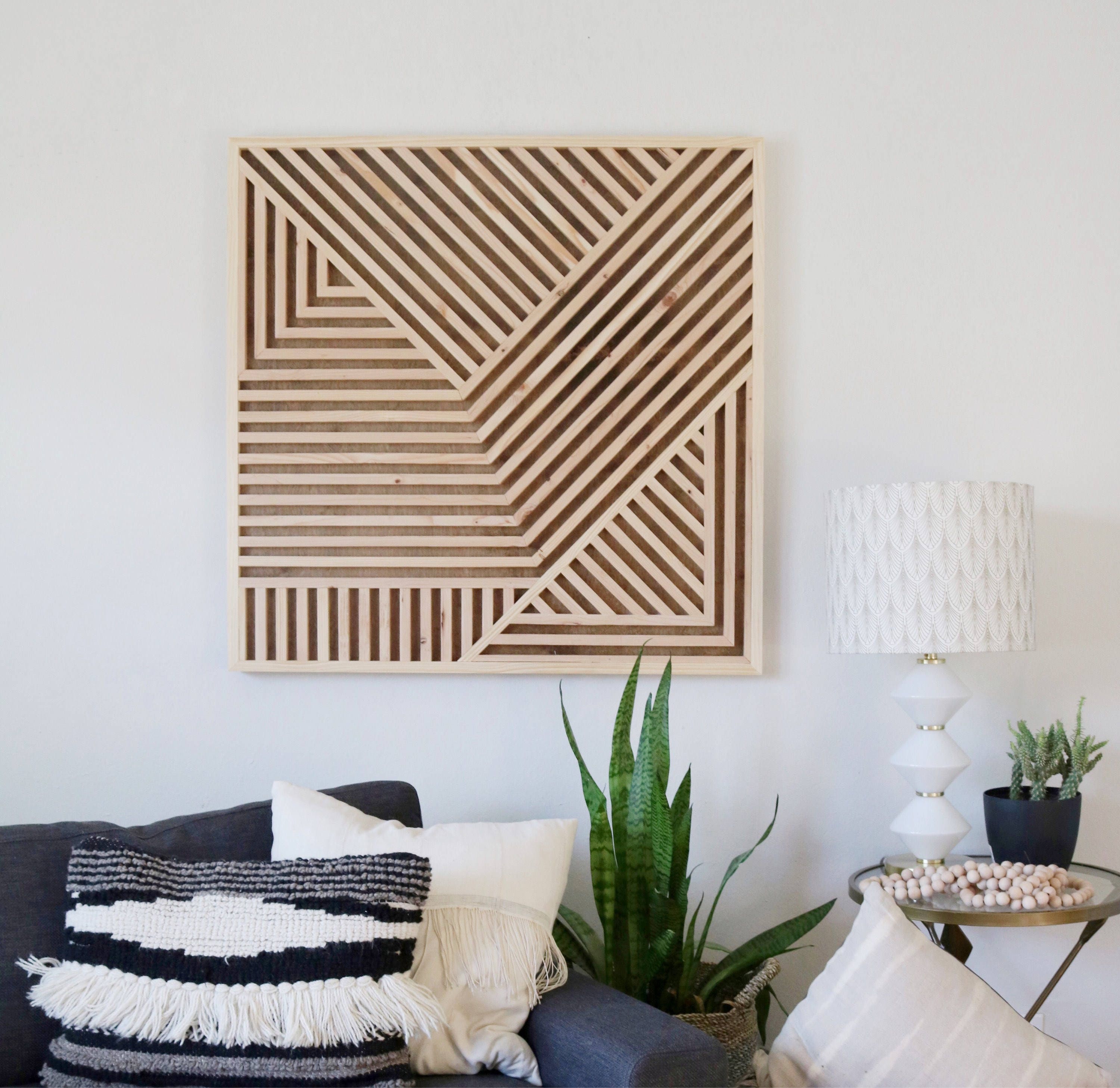 Geometric Wood Art Geometric Wall Art Modern Wood Art Wood Etsy