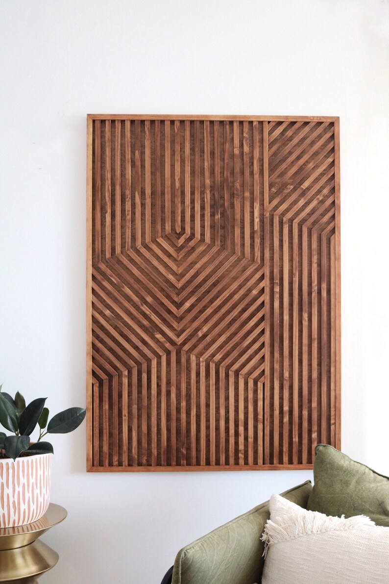 Geometric Wood Art Geometric Wall Art Wood Wall Art Wood Etsy