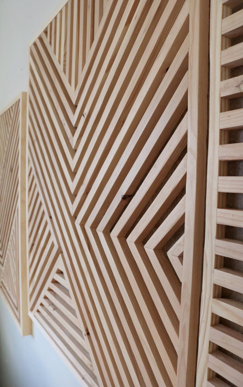Wood Wall Art Geometric Wood Art Geometric Wall Art Etsy