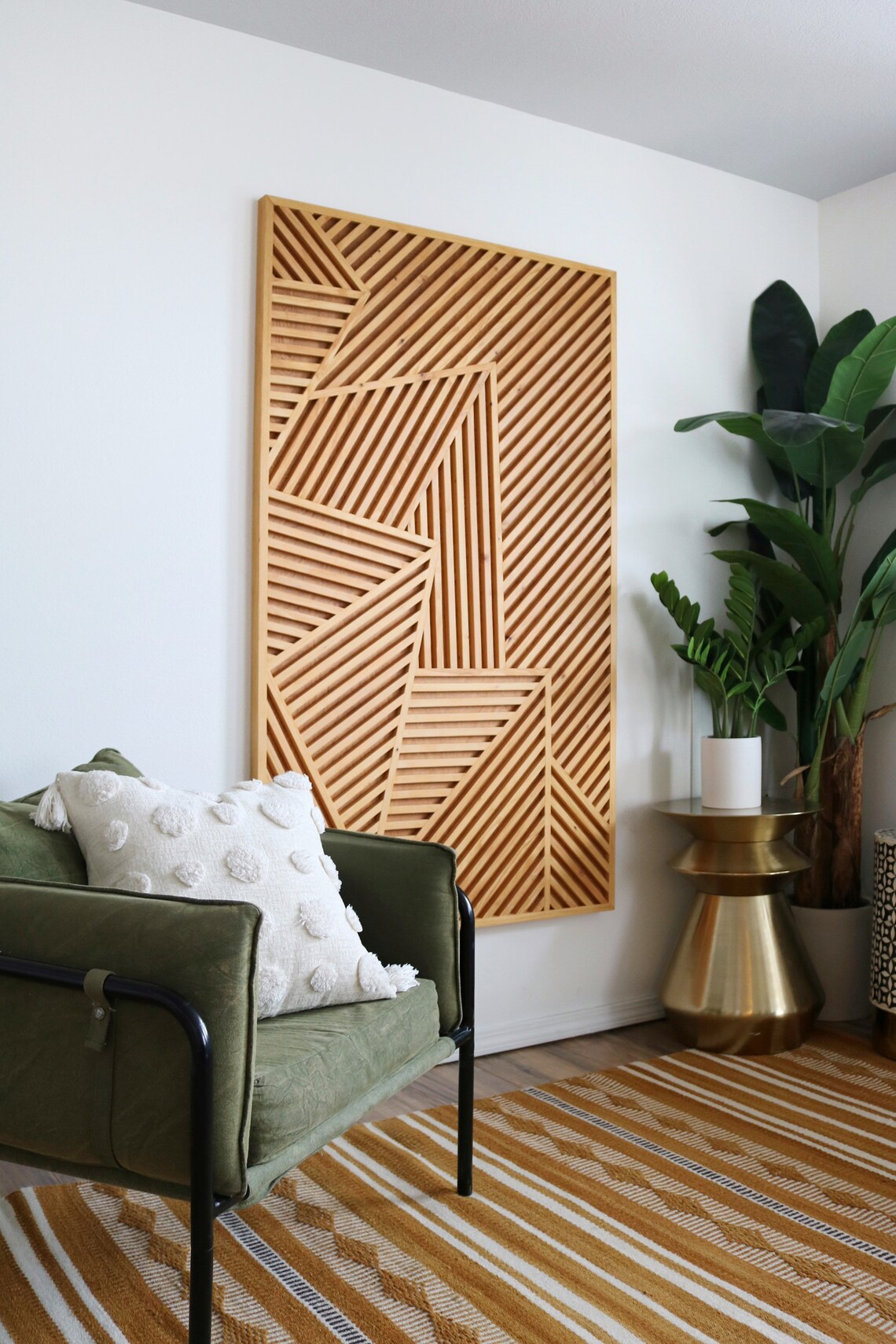 Modern Slat Wall Art Modern Slat Wood Art Geometric Wood Etsy Canada