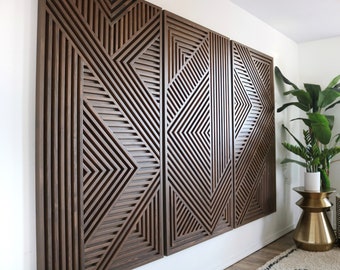 Geometric Wood Art, Wood Wall Art, Rustic Wall Art, Wood Art, Modern Wood Art, Wood Slat Art