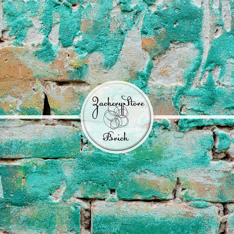 BRICK WALL Digital Scrapbook Craft Paper Pack Texture Set 10 Papers 300