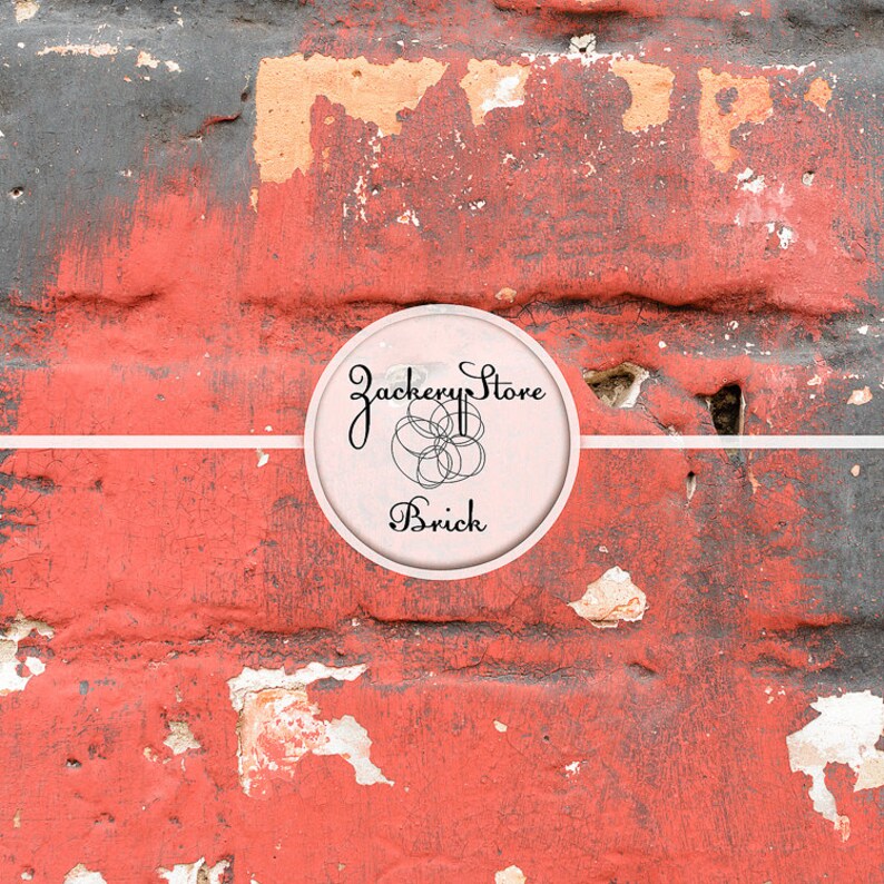 BRICK WALL Digital Scrapbook Craft Paper Pack Texture Set 10 Papers 300