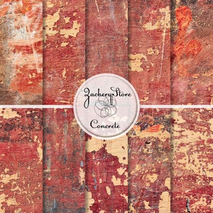 CONCRETE WALL Digital Scrapbook Craft Paper Pack Texture Set 10 Papers 300 dpi #084