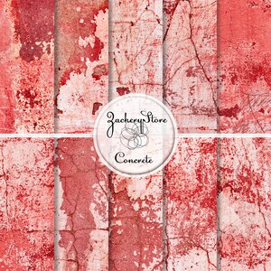 CONCRETE WALL Digital Scrapbook Craft Paper Pack Texture Set 10 Papers 300 dpi #106