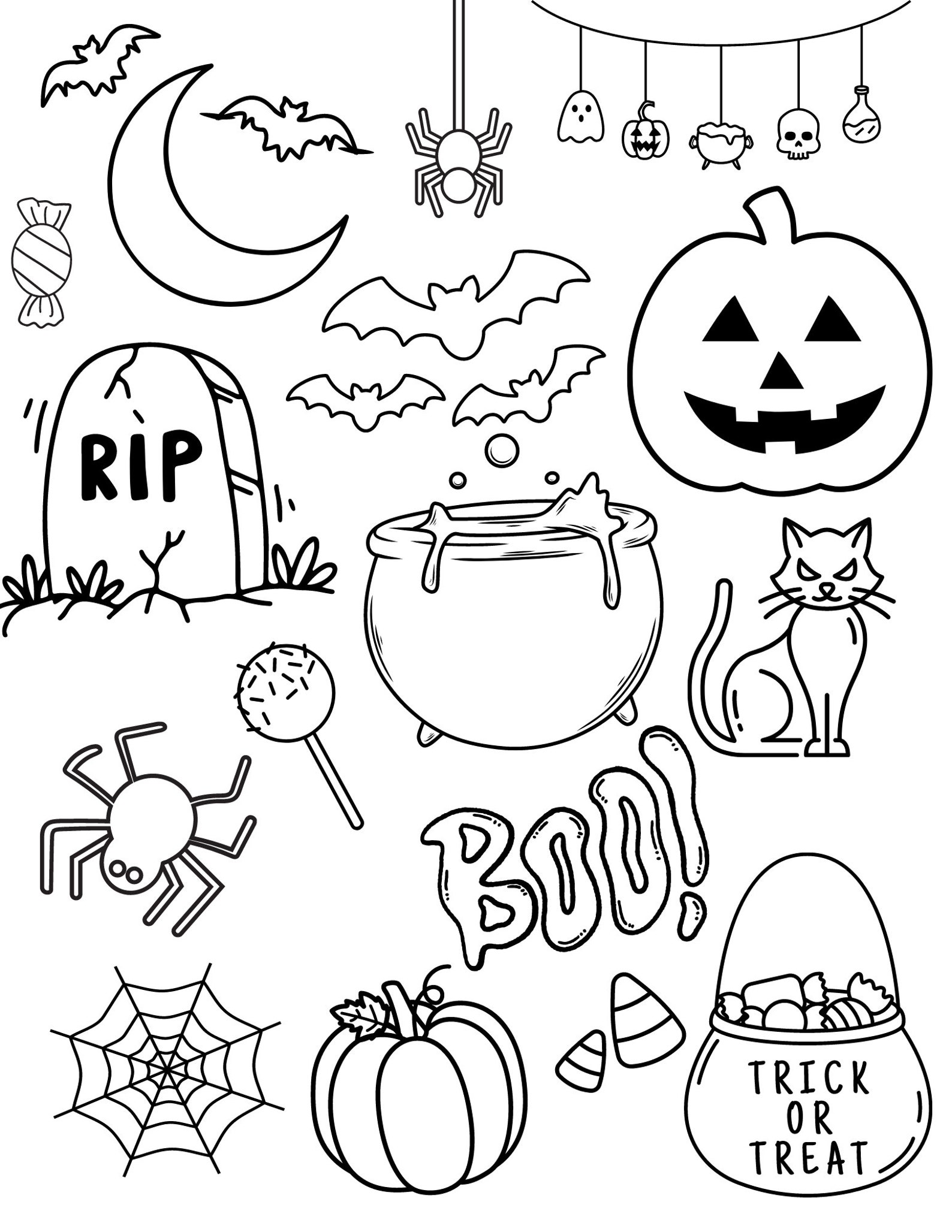 Halloween Coloring Page for Kids, Coloring, Halloween Kid Coloring Page