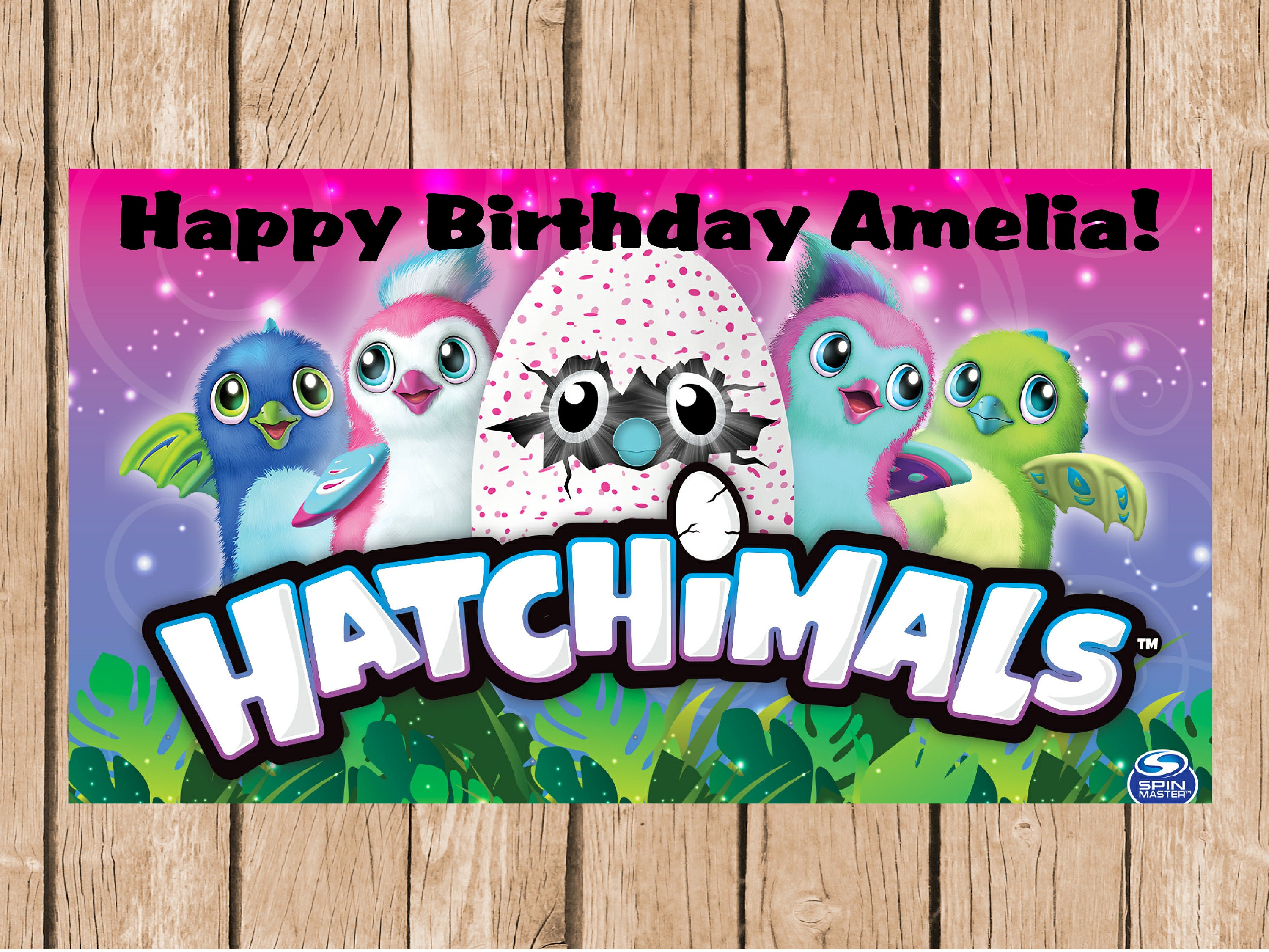 Free Hatchimals Birthday Banner Printables