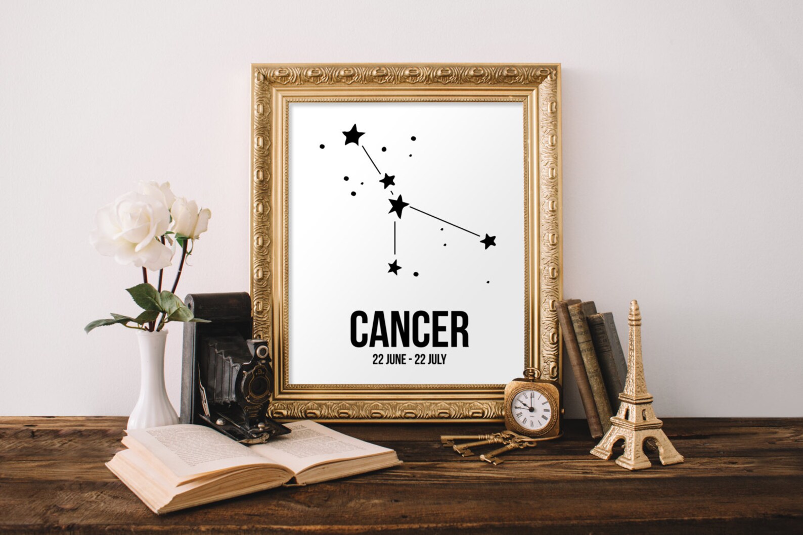 Cancer Zodiac Wall Art Printable Cancer Wall Art Printable Etsy