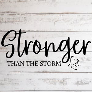 Inspirierende SVG, motivierende Sprüche, inspirierende Zitate, positive Zitat, Png Clipart geschnitten Datei Cricut stärker als der Sturm