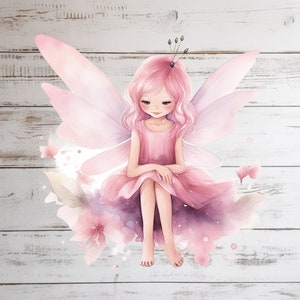 Butterfly Clipart, Fairy Garden Clipart Flowers clipart, Transparent Background, Pink mushroom, floral Commercial Use