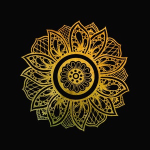 Sunflower PNG Sun Flower SVG Mandala Clipart Digital Download Design