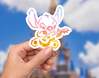 Pegatinas impermeables de Disney Stitch para portátil/Lilo y Stitch Ohana Aloha, planificador, papelería, calcomanía, botella de agua, teléfono celular, logotipo