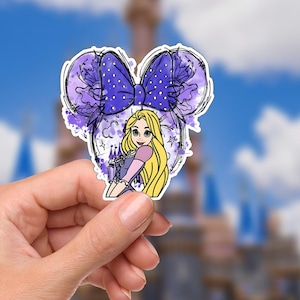 Rapunzel Disneyy Tangled Lantern  Waterproof Disney Laptop Stickers Rapunzel Princess affirmation planner stationery decal water bottle cell