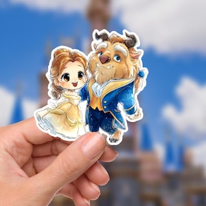 Disneyy Beauty And The Beast Tale As Old As TimeWaterproof Disney Laptop Stickers/ Ohana Aloha planner stationery decal water bottle cell