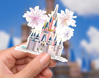 Disneyy Castle  World Sticker Waterproof Disney Laptop, Disneying Theme Park Vacation, Castle Park Mouse