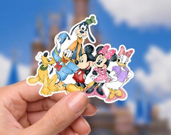 Autocollant Disneyy Mickey et ses amis What a Wonderful World pour ordinateur portable Disney étanche, vacances dans les parcs à thème Disneying, souris du parc du château
