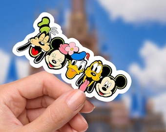 Autocollant Disneyy Mickey et ses amis What A Wonderful World pour ordinateur portable Disney imperméable, vacances dans les parcs à thème Disneying, souris du parc du château