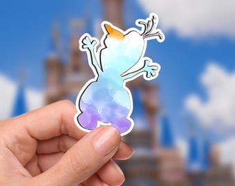 Olaf con Sven Frozen Adesivi impermeabili Disney per laptop Frozen Sven Disney Topolino planner cancelleria decalcomania bottiglia d'acqua cellulare logo