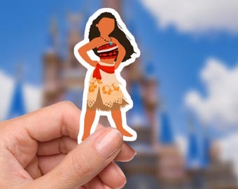 Vaiana Vattentät Vinyl Disney Klistermärke - Laptop, Vattenflaska Dekal