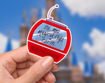 La balade la plus magique du Disneyy SkyLiner !  Sticker pour ordinateur portable L'aventure est là-bas Disney agenda papeterie sticker bouteille d'eau citations sur les cellules