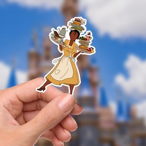 Disneyy Tiana Princess And The Frog Waterproof Disney Laptop Stickers Tianas Place Disney Gift planner stationery decal water bottle cell
