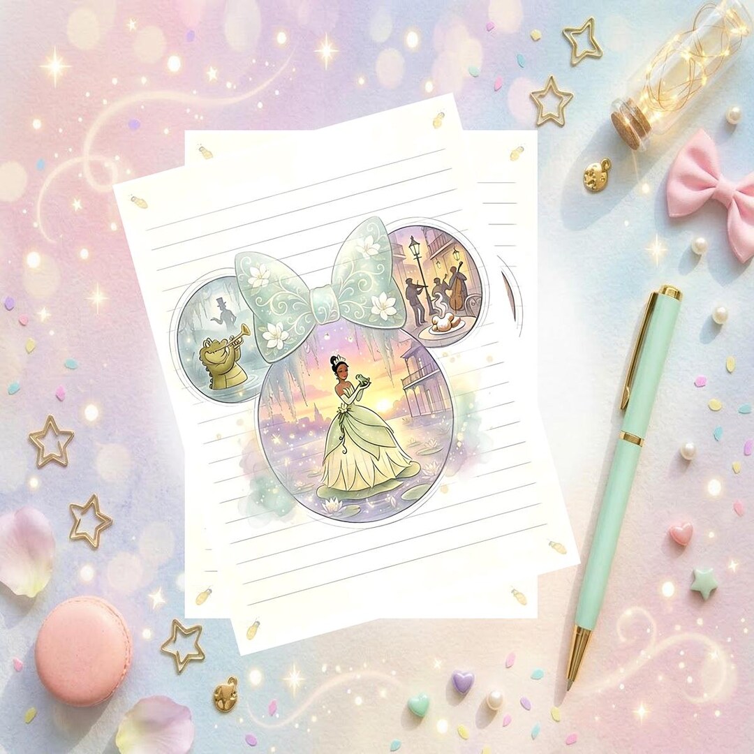 Princess Note Pad Disneyy Princess Tiana Memo Notepad 50 Sheets Bullet Journal Disney ...