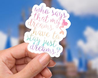 Pegatina de Ariel de La Sirenita: vinilo impermeable