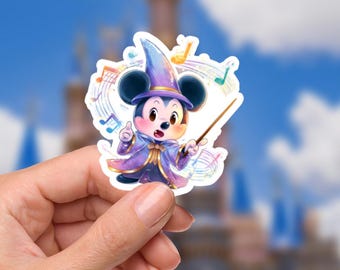 Mickey Mouse Fantasia Sticker: Waterproof Vinyl Decal
