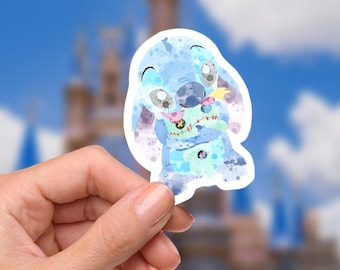 Stitch Watercolor Sticker: Waterproof Vinyl Decal - Lilo & Stitch