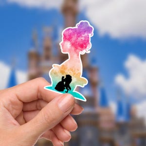 Disneyy Die Schöne und das Biest Tale so alt wie die ZeitWasserfeste Disney Laptop Aufkleber/ Ohana Aloha Planer Schreibwaren Aufkleber Wasserflasche Handy