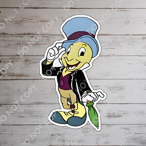 Pinnichio Jr. Sticker Pinocchio Sticker Jiminy Cricket Waterproof Disney Laptop, Disneying ...