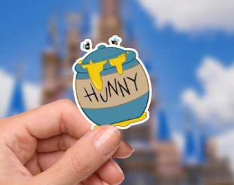 Winnie The Pooh Hunny Pot Vinyl Sticker: Laptop, Water Bottle Decal