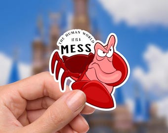 Sticker kleine zeemeermin: waterdichte vinylsticker voor laptop, bidon