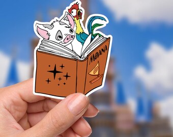 Adesivo Disney Moana Maui, adesivo per bottiglia d'acqua, impermeabile, Disney, adesivi per laptop, planner, cancelleria, decalcomania per bottiglia d'acqua