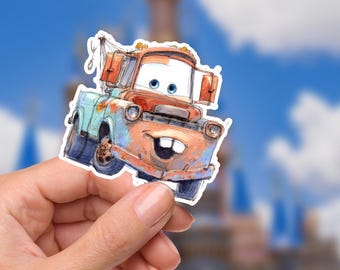 Pegatina de Rayo McQueen y Mater - Vinilo impermeable