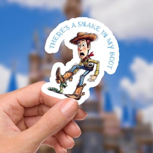 Disneyy Toy Story There's A Snake In My Boot Disney Laptop Sticker Planer Briefpapier Aufkleber Wasserflasche Handy BuzzlightYear