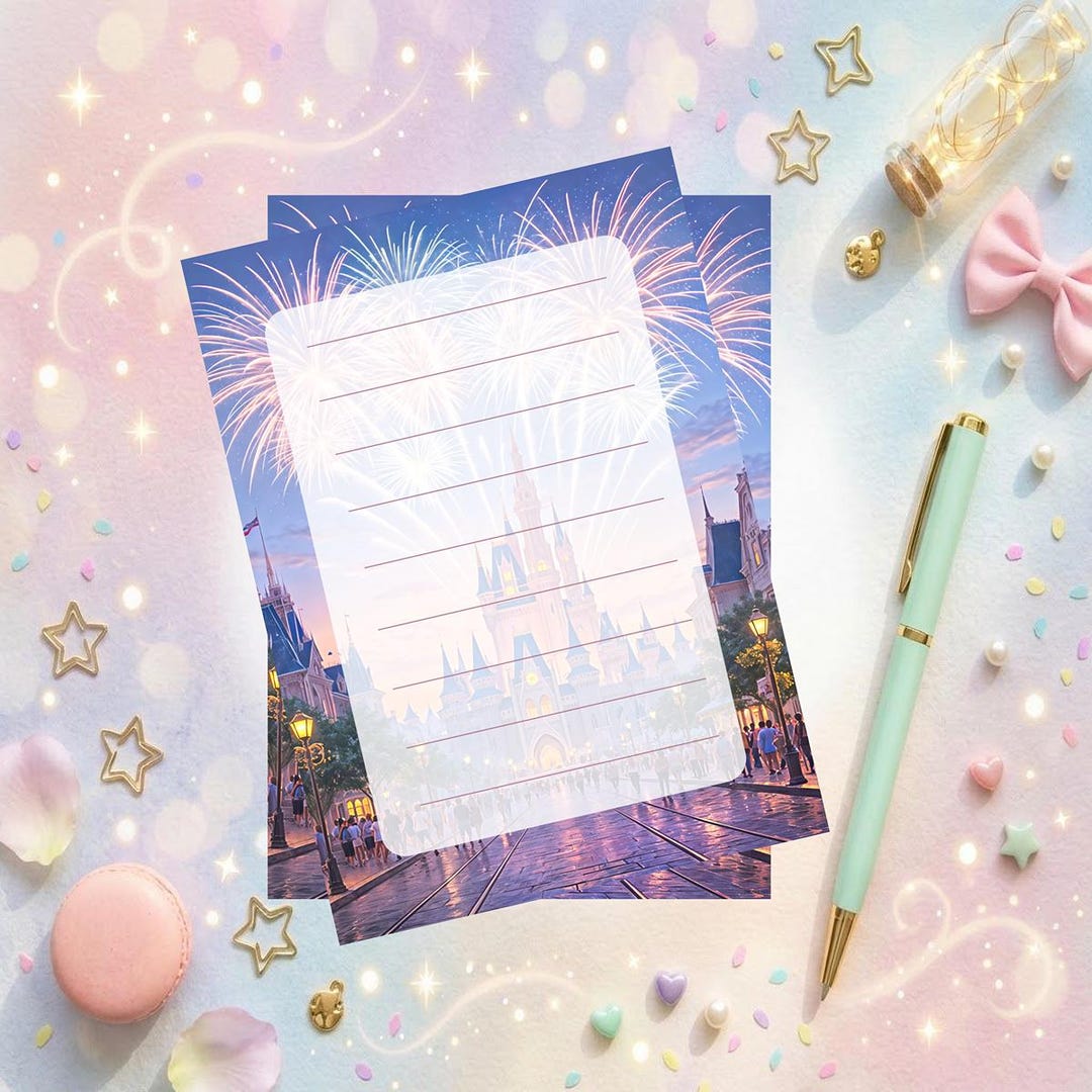 Firework Notepad Disneyy Fireworks Notepad: Magical Days Planner, Journal, Stationery ...