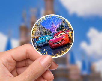 Calcomanía de vinilo impermeable de Rayo McQueen para coche