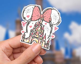 Minnie Mouse-kasteelsticker, waterdichte vinylsticker