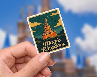 Sticker Disney Magic Kingdom What a Wonderful World pour ordinateur portable Disney imperméable, vacances dans les parcs à thème Disneying, souris du parc du château
