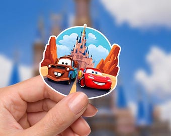Pegatina de vinilo impermeable para coche de Disney, Rayo McQueen Mater