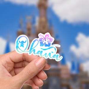 Disneyy Stitch Sticker Waterproof Disney Laptop Stickers/ Lilo and Stitch Ohana Aloha planner stationery decal water bottle cell phonelogo