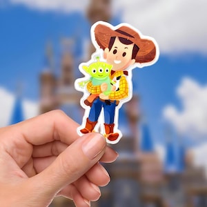 Woody and Alien Toy Story-sticker: waterdichte vinylsticker