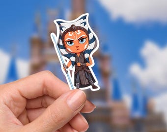 Star Wars Ashoka Aufkleber aus wasserfestem Vinyl