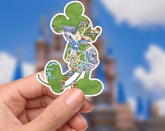 Micky Maus Magic Kingdom Aufkleber: Wasserfester Vinyl Aufkleber