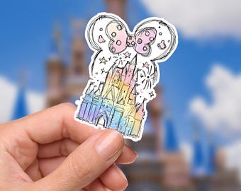 Magic Kingdom Castle Mickeyy Mouse  Laptop Sticker/ Walt Disney decal cell phone MickeyMouse planner stationery water bottle