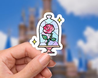 Beauty and The Beast Sticker: Waterproof Vinyl Decal for Laptop, Water Bottle